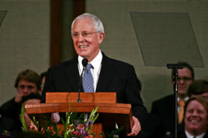 Elder Marlin K. Jensen speaks during a CES Devotional on May 6, 2012, in Sacramento, Calif.