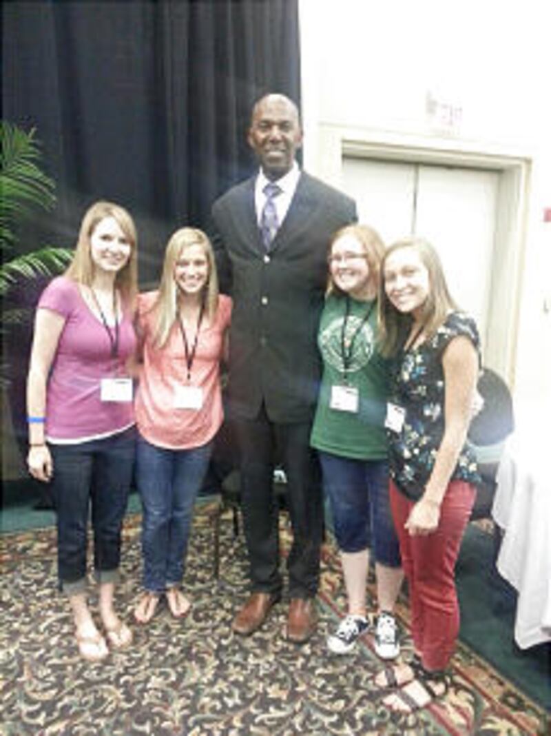From left, Stacy Nelson, Taylor McSheehy, Anna Christoperson and Brooke McSheehy pose for a photo wi