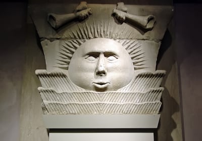 The sunstone owned by the Smithsonian on display in the National Museum of American History in Washington D.C. in 2015.