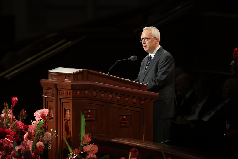 Elder Michael Cziesla, General Authority Seventy, speaks during the Saturday afternoon session of the 195th Semiannual General Conference.