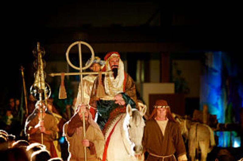 Thousands of community members gathered to attend the production of "The Nativity," which included l