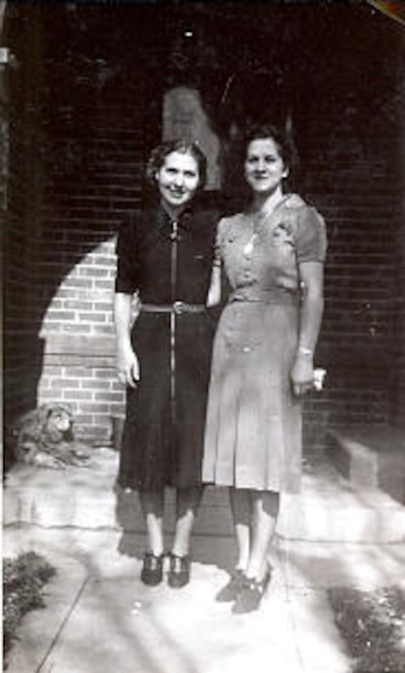Sister Arlette Hart, left, and Sister Eldridge served together in the Western States Mission for a y