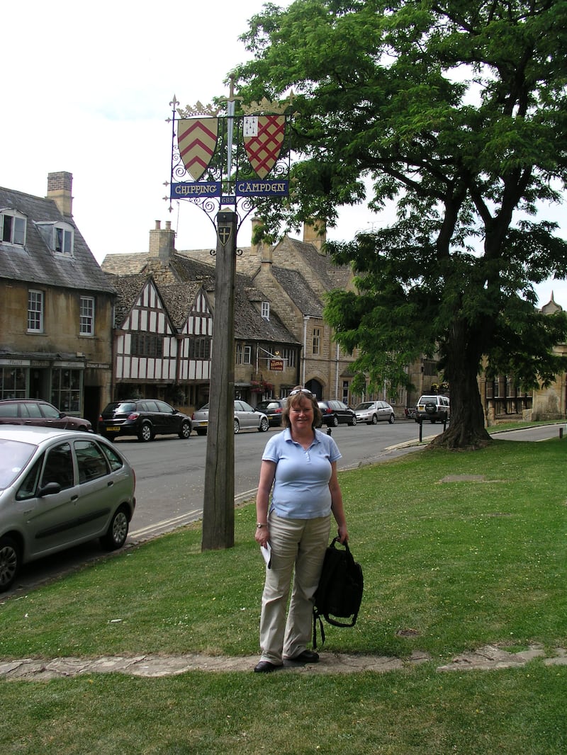 Delys Waite Snyder poses for a picture during a visit to the Cotswolds in England in 2009.