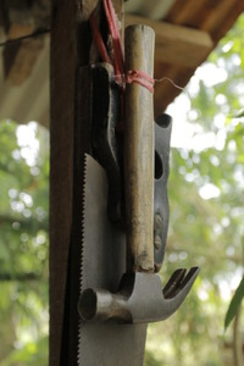 Church provides tools for members in a carpentry training program in Tacloban, Philippines. The memb