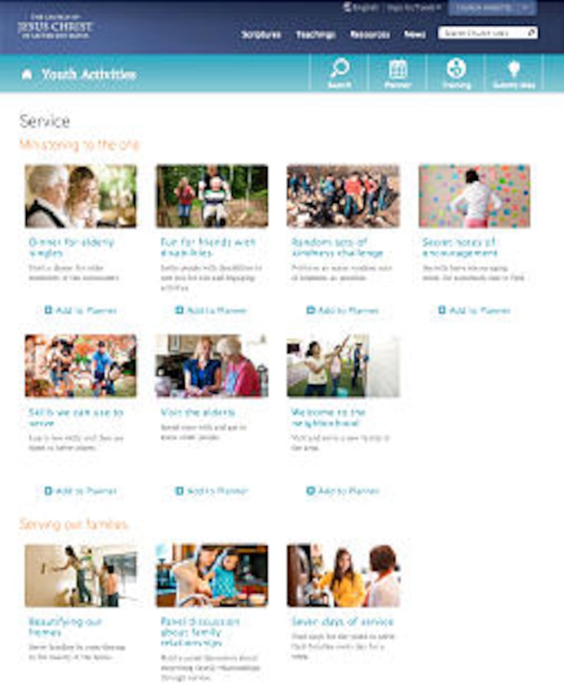 This page shows youth and youth leaders how to incorporate service into your activities.
