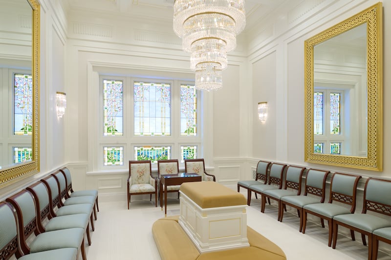 A sealing room in the Willamette Valley Oregon Temple.