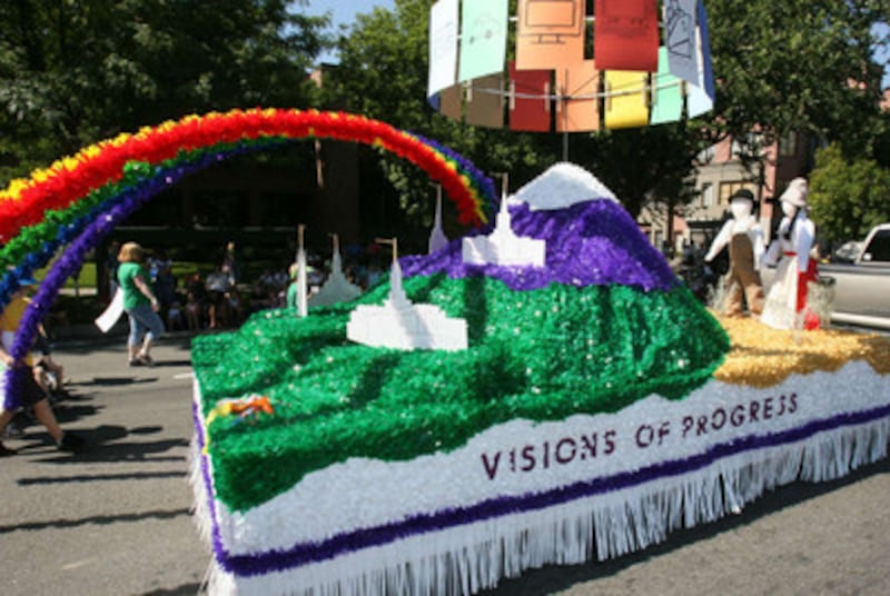 The Hunter South Stake float participated in during the Days of '47 youth parade.