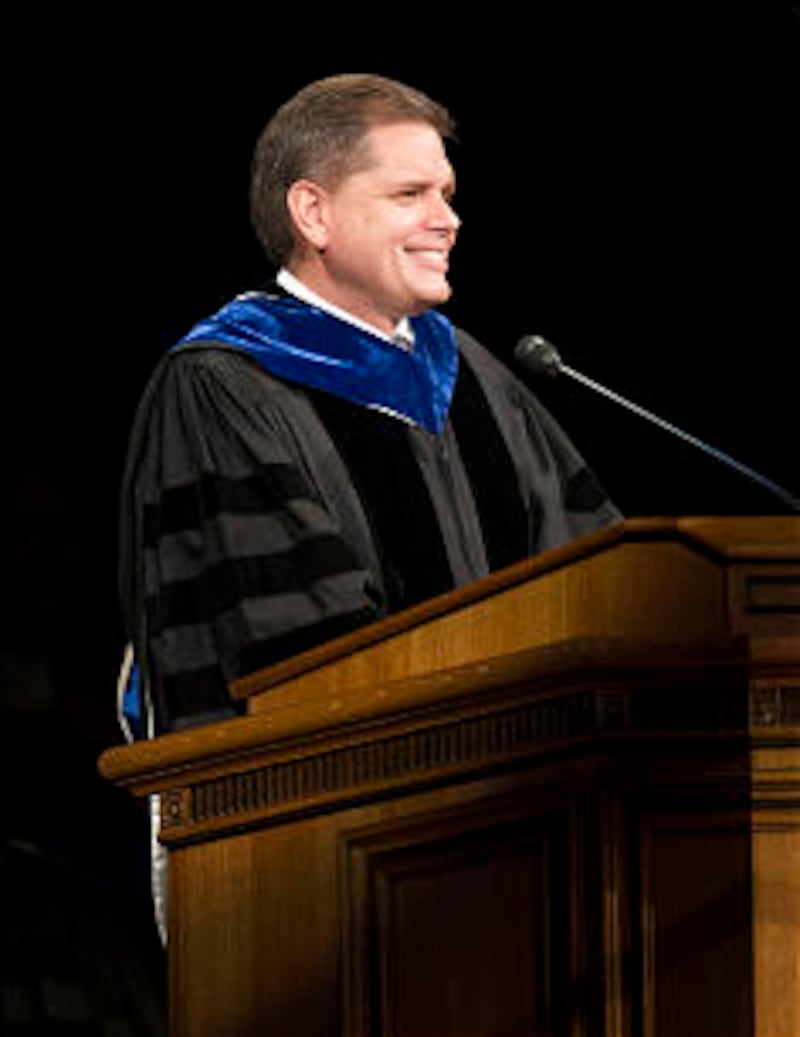 Brother David L. Beck, Young Men general president spoke to graduates and their supporters during co
