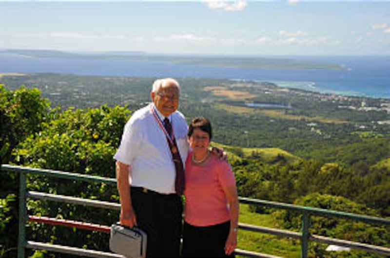 Elder L. Tom Perry of the Quorum of the Twelve and his wife, Sister Barbara Perry, visited the islan