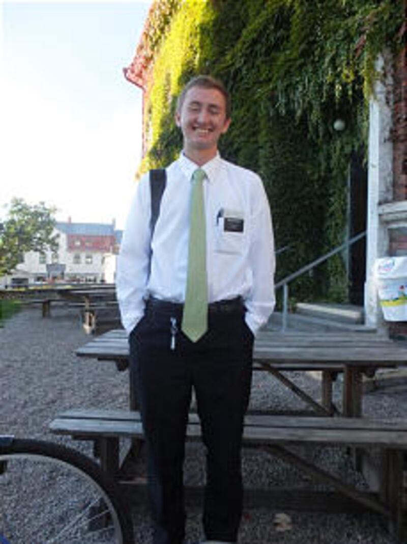 Elder Mason Lewis Bailey from Richfield, Utah, serving in the Sweden Stockholm Mission since July 20