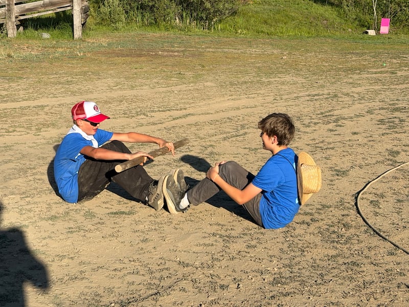 Youth trekkers participate in a game during the Spokane Valley Washington Stake trek on June 24, 2026 in Bend, Idaho.