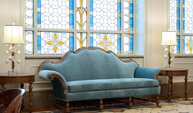A couch inside the Yorba Linda California Temple.