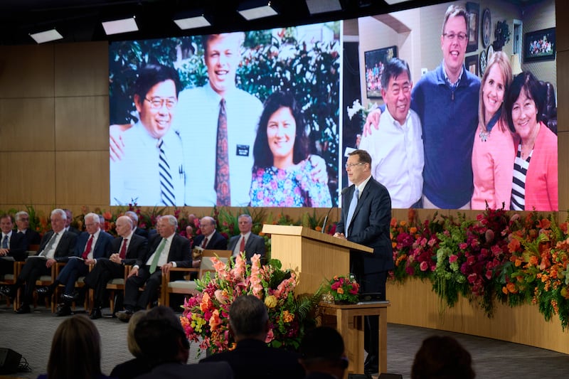 Elder Clark G. Gilbert of the Quorum of the Twelve Apostles speaks at the 2026 Seminar for New Mission Leaders at the Provo Missionary Training Center in Provo, Utah, on June 19, 2026.