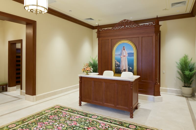 The recommend desk in the Davao Philippines Temple.