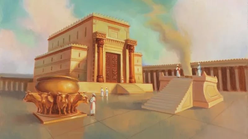 "Illustration of Solomon’s Temple" is by Sam Lawlor.