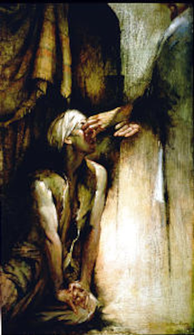 Walter Rane's "He Annointed the Eyes of the Blind Man."