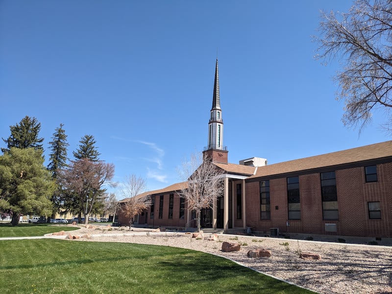A meetinghouse of The Church of Jesus Christ of Latter-day Saints in Mt. Pleasant, Utah, is pictured on July 8, 2025.