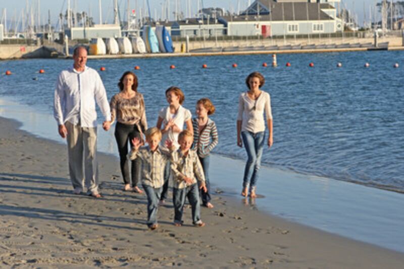 The Jon and Angi Hansen family of the San Clemente California Stake hold family home evening every w