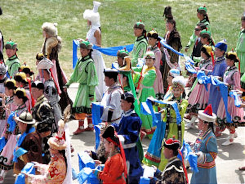Mongolians, now very Western in dress, retain a sense of their heritage by celebrating national holi