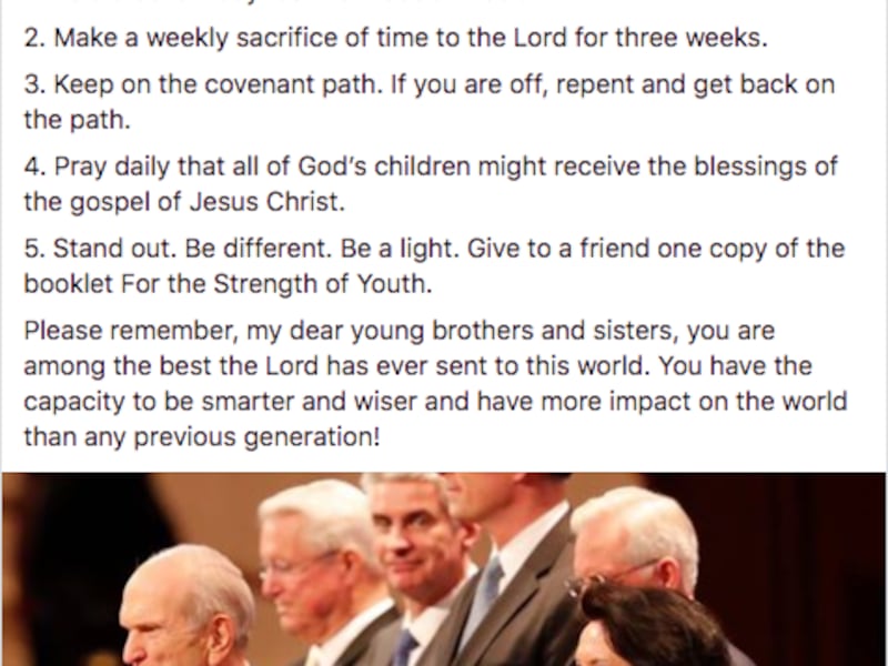 This week on social: President Nelson's call to the youth, repentance ...