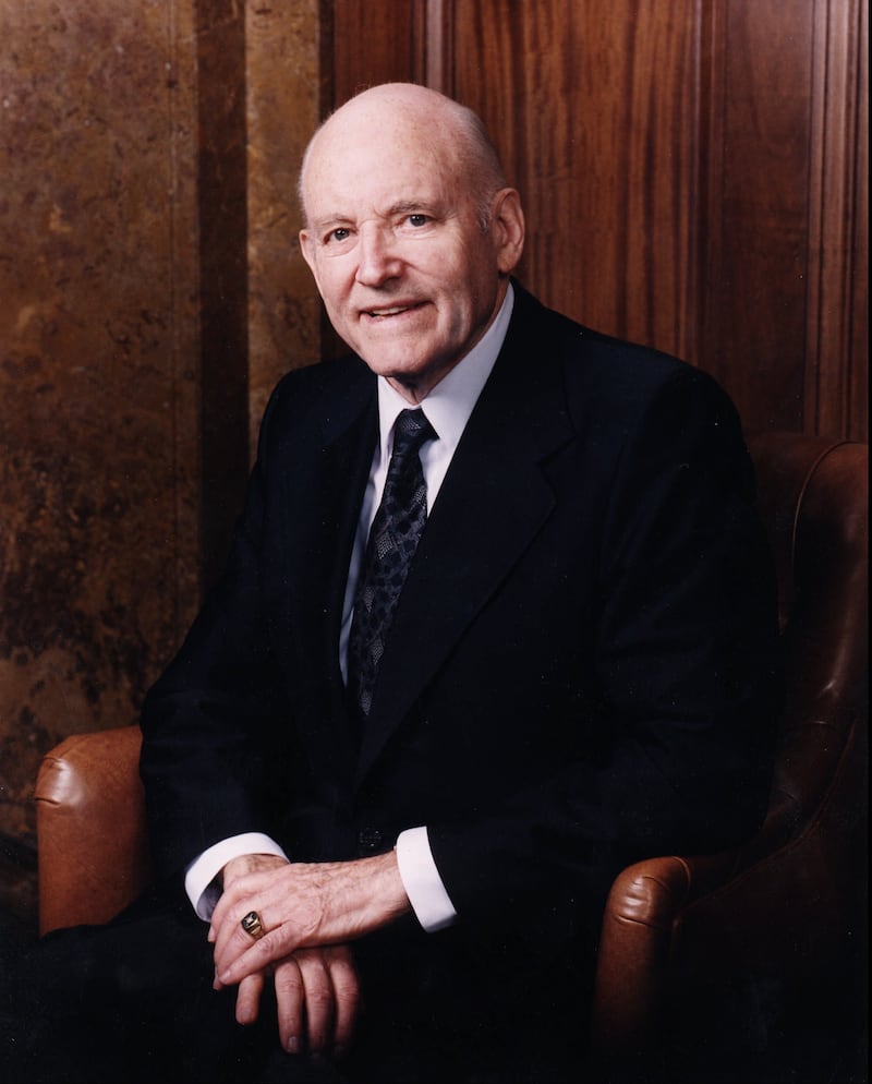 A portrait of former Church President Howard W. Hunter.