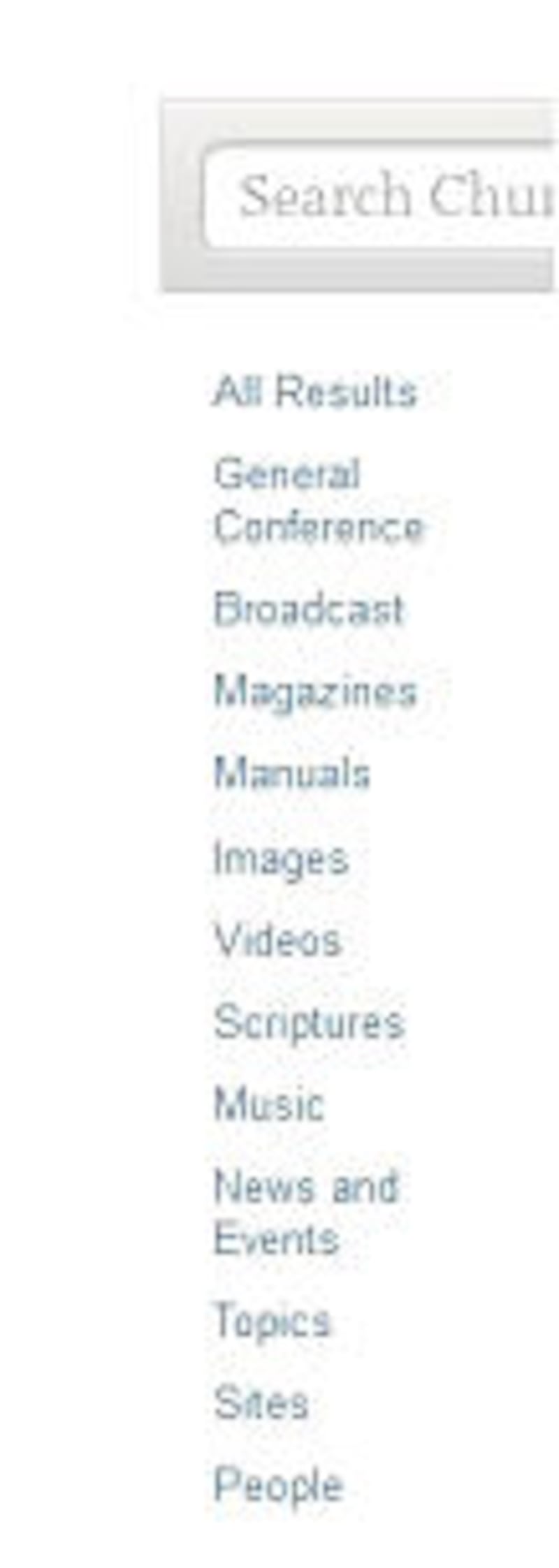 The Church has revamped the search function and features to include Google's powerful search technol
