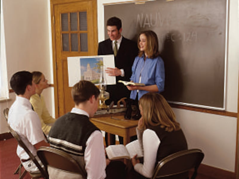 The goal of Sunday School teachers, above, as well as all gospel teachers, is to help their students