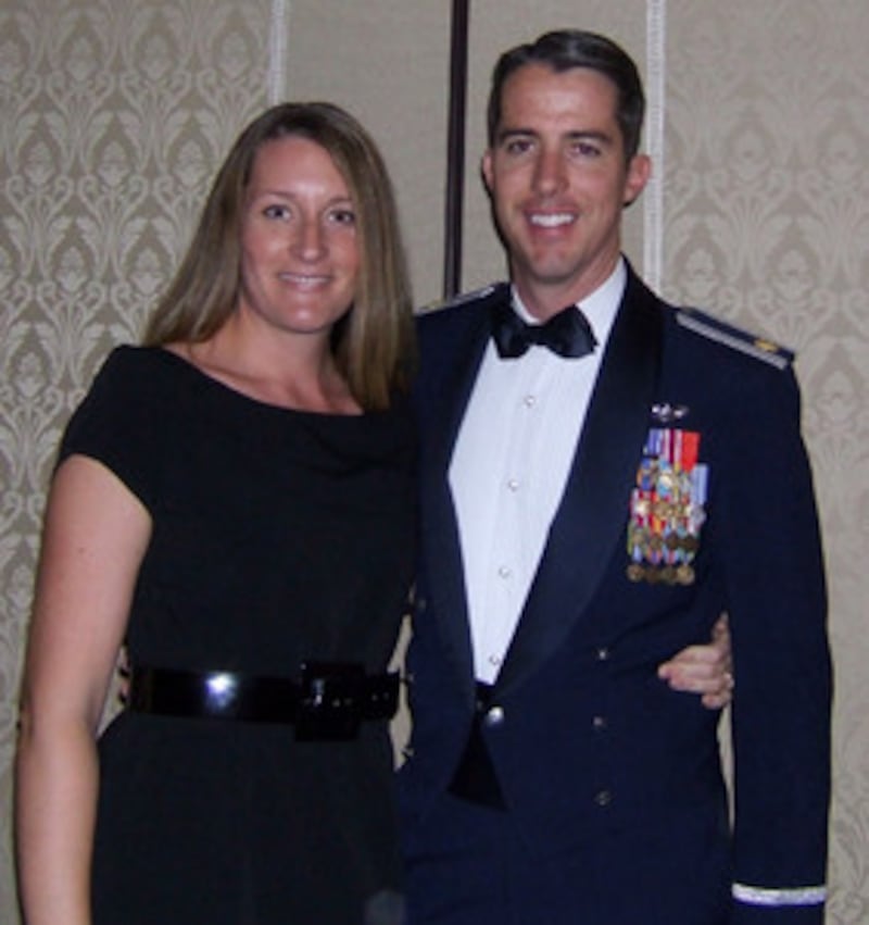 Major Derek "Maestro" O'Malley with his wife, Samantha.