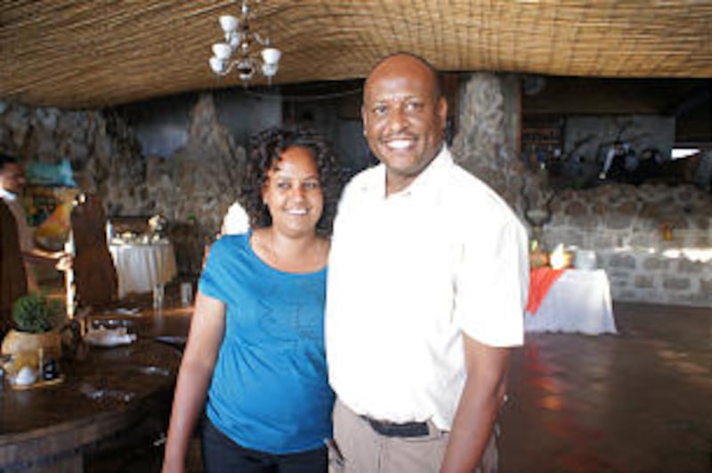 Presidend Ashebir Yirga and wife, Hiwot, were the first Ethiopian couple to be sealed.They were seal