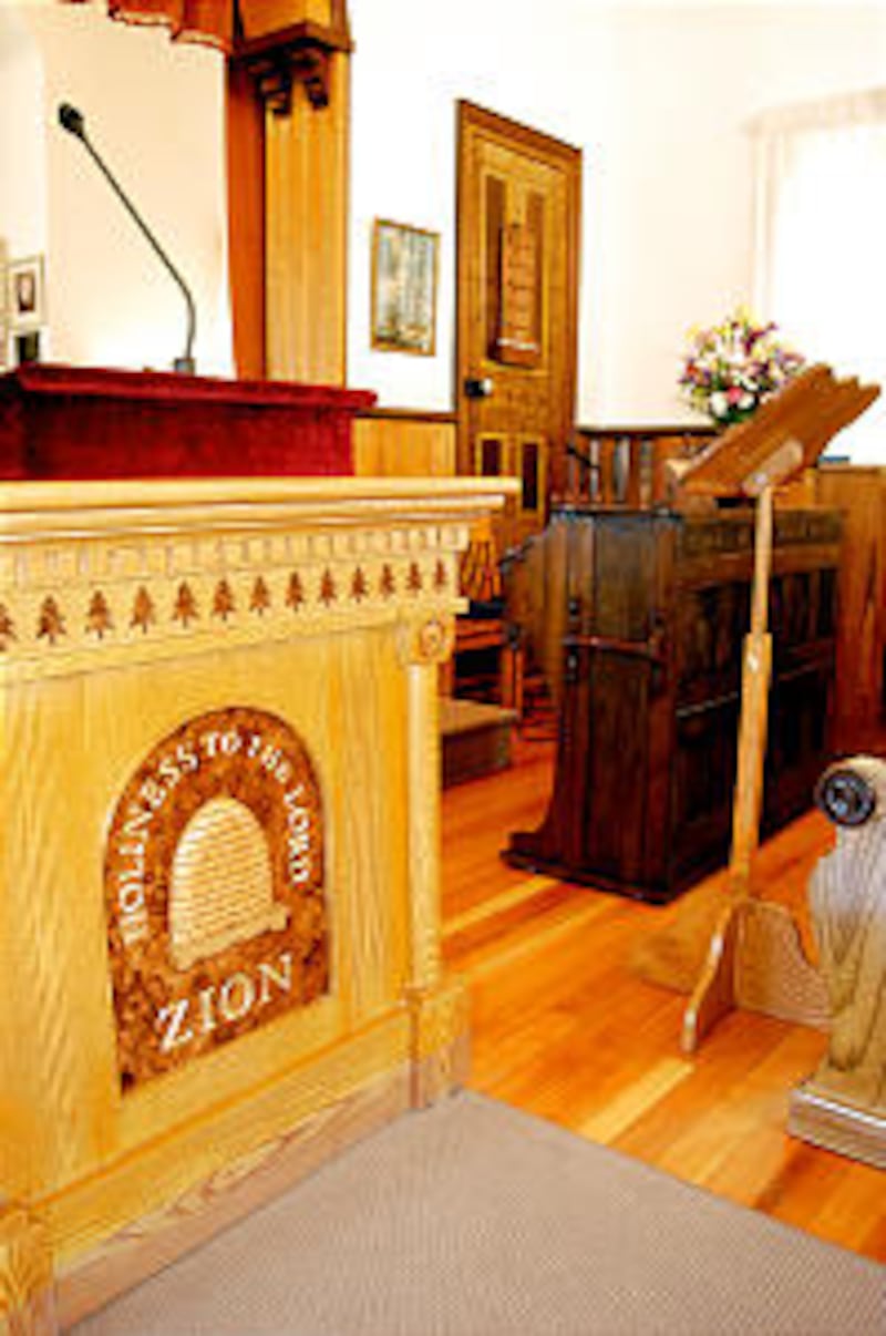 New podium was made by same craftsmen who built Conference Center podium.