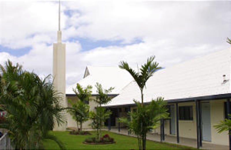 LDS meetinghouse in the Tutuila village of Leone.