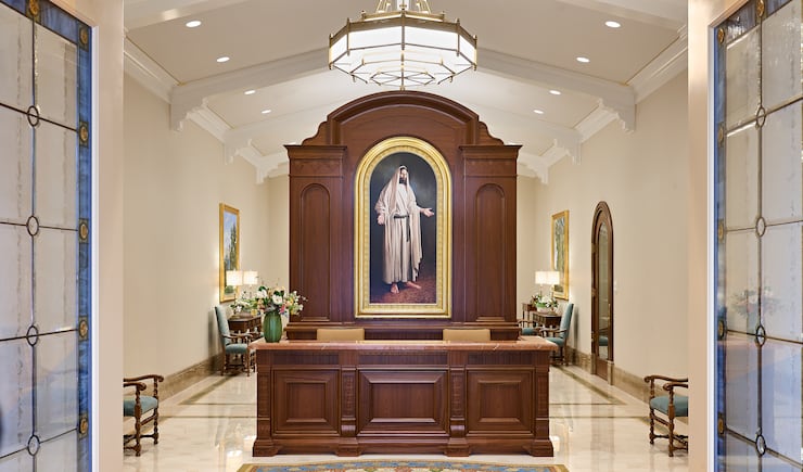The recommend desk of the Yorba Linda California Temple.