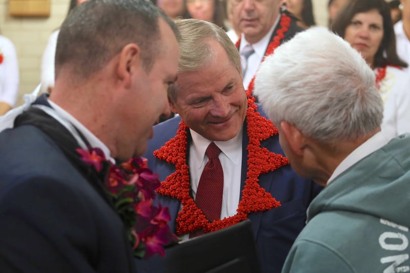 Elder Gary E. Stevenson speaks with Church members in Wellington, New Zealand, on May 19, 2018.