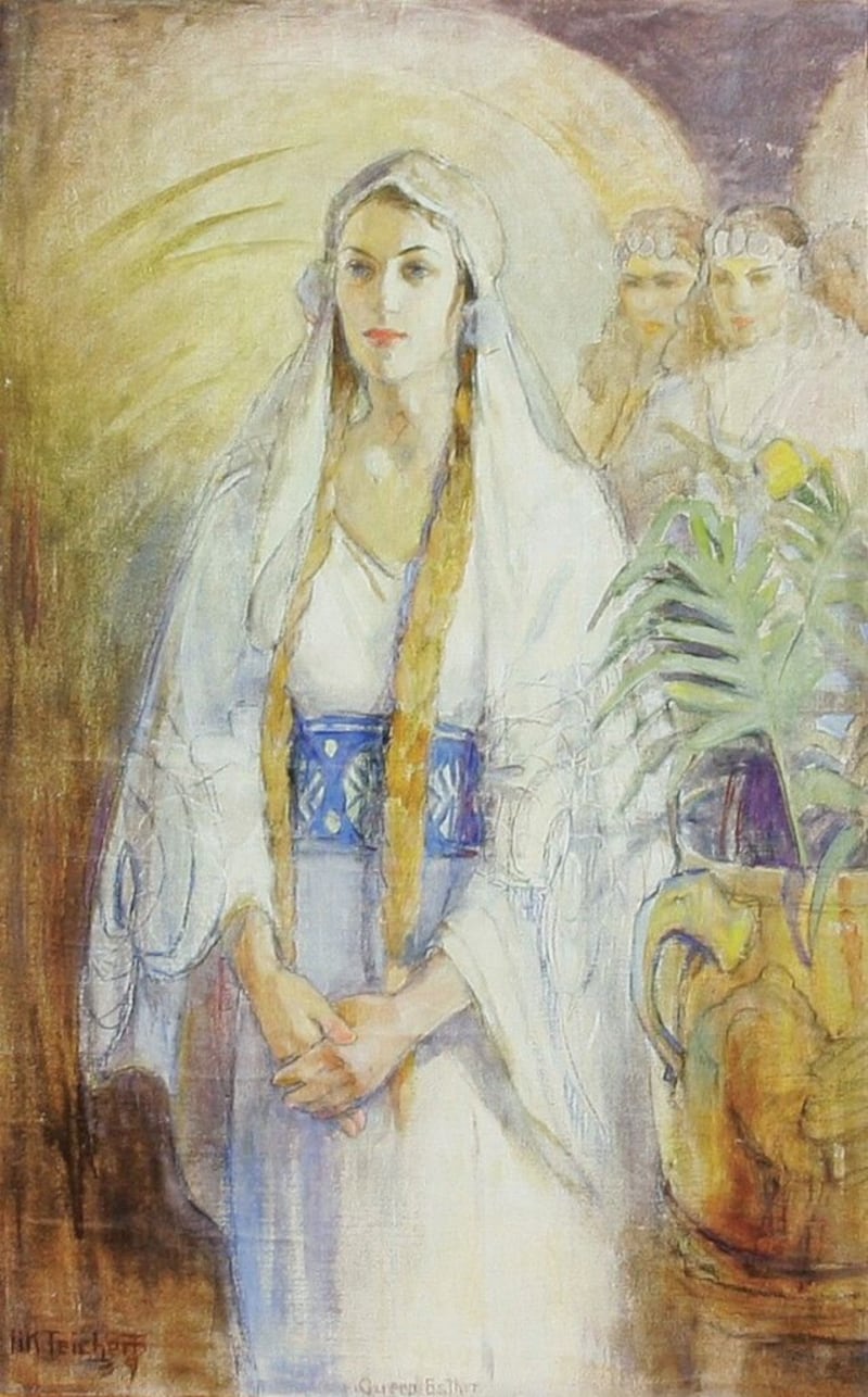 “Queen Esther” is by Minerva Kohlhepp Teichert.