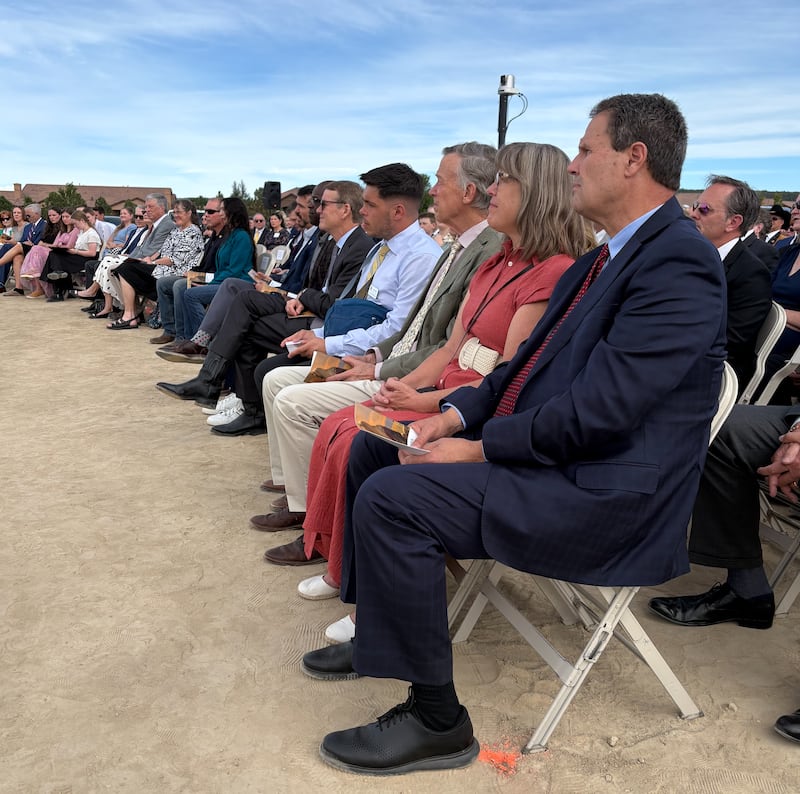 Latter-day Saints, local leaders and community members attend the groundbreaking ceremony for the Colorado Springs Colorado Temple on Saturday, Sept. 12, 2026, in Colorado Springs, Colorado.
