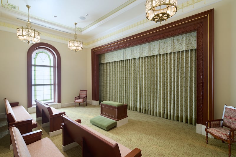 An instruction room in the Davao Philippines Temple.