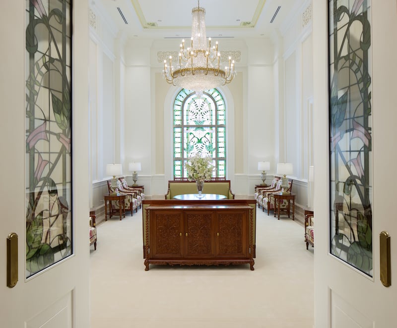 The celestial room in the Davao Philippines Temple.