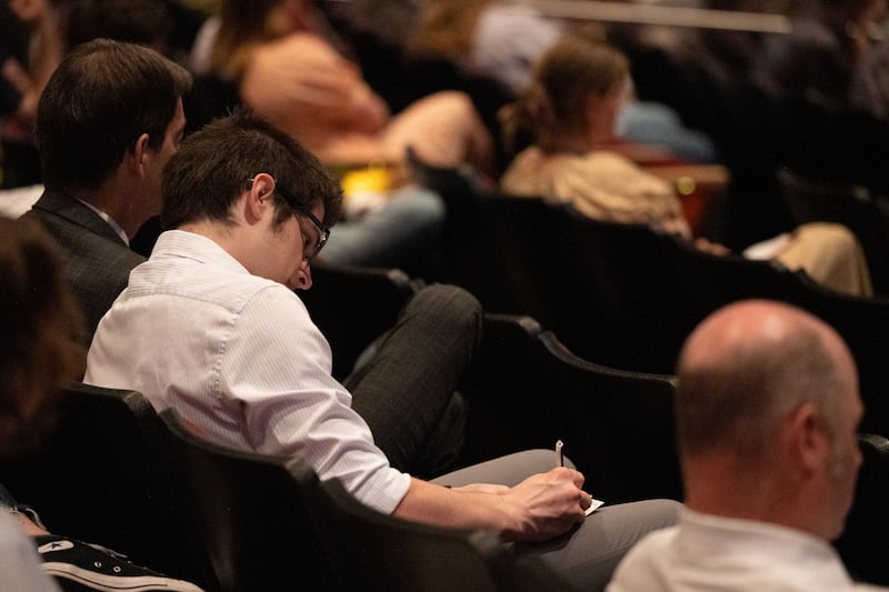 Students listen during the BYU-Idaho devotional on Tuesday, June 2, 2026, in Rexburg, Idaho.