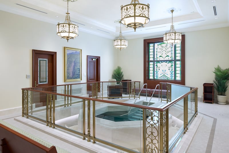 The baptistry in the Davao Philippines Temple.