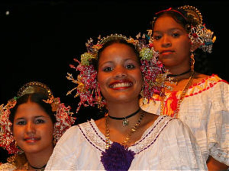 LDS young women don ornate folkloric regalia to perform beloved Panamanian dances.
