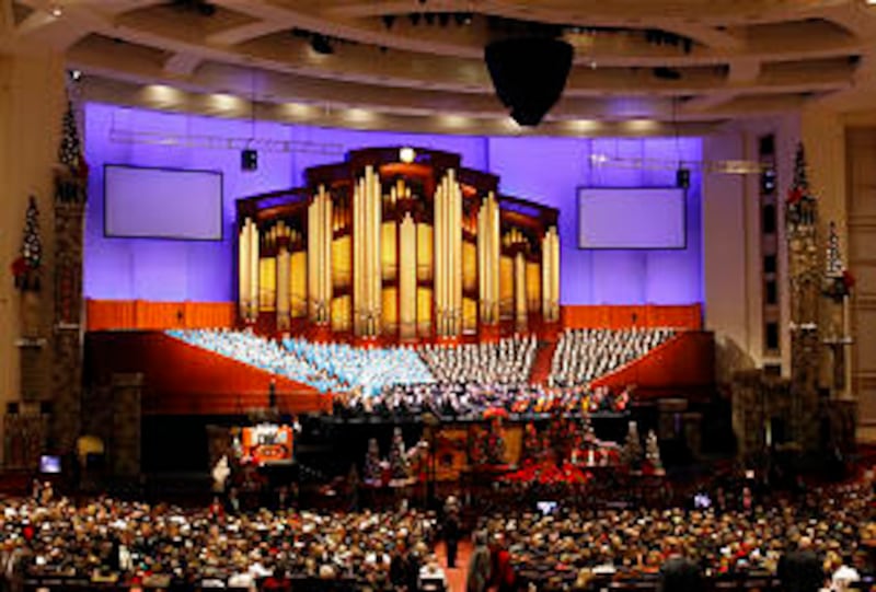 Thousands attend the First Presidency's Christmas Devotional Sunday, Dec. 4, 2011 in the Conference
