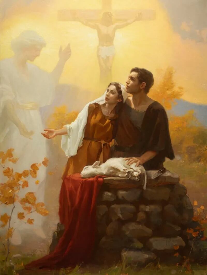 "In Similitude of the Sacrifice of the Only Begotten of the Father" is by Mike Malm.
