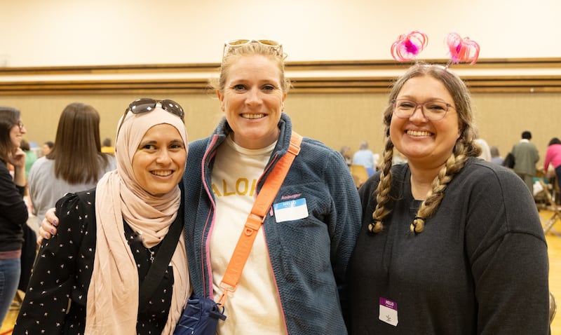 Women take a picture during the Columbus Georgia Stake Relief Society annual women’s conference on Feb. 28, 2026.