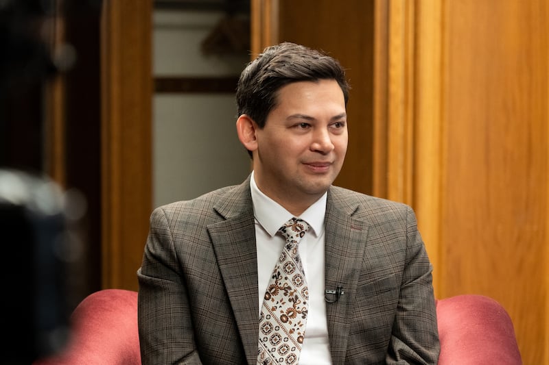 Jonathan Wing, director of events for FamilySearch International, takes part in the filming of the Church News podcast airing Tuesday, March 3, 2026.