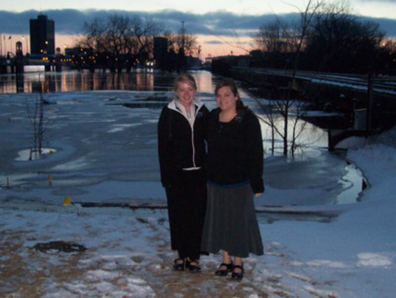 Sister Karrie Young, left, and Sister Mallory Kendall, missionaries serving in the Rapid City South