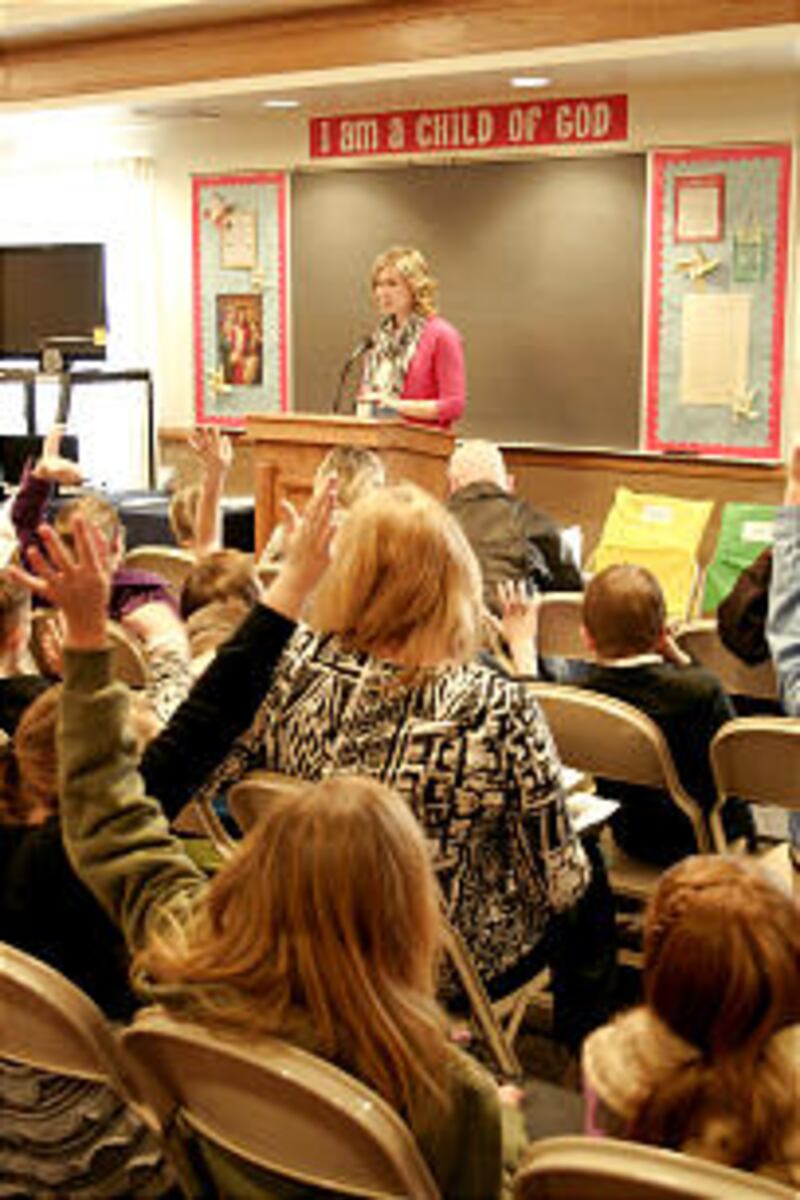 Primary children are introduced to the 2013 Primary theme: "I am a Child of God."