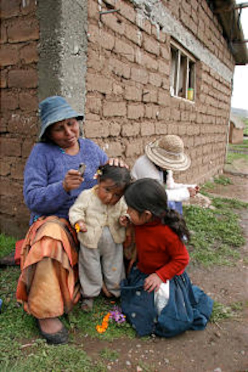 In Bolivia's Altiplano, Bernita Choque said her children's health has improved since they began eati