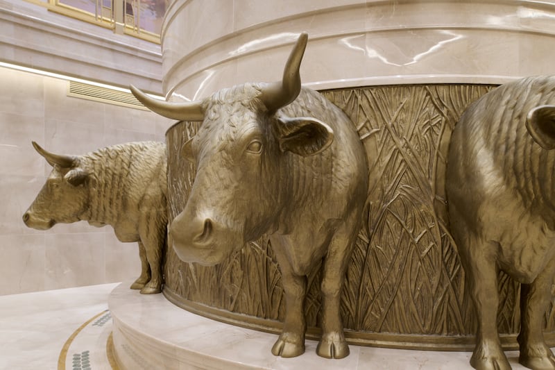 The baptismal font in the Willamette Valley Oregon Temple.