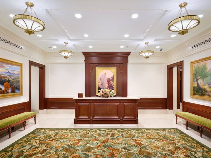 The recommend desk of the Cody Wyoming Temple.