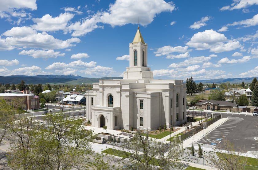 The exterior of the Montpelier Idaho Temple.